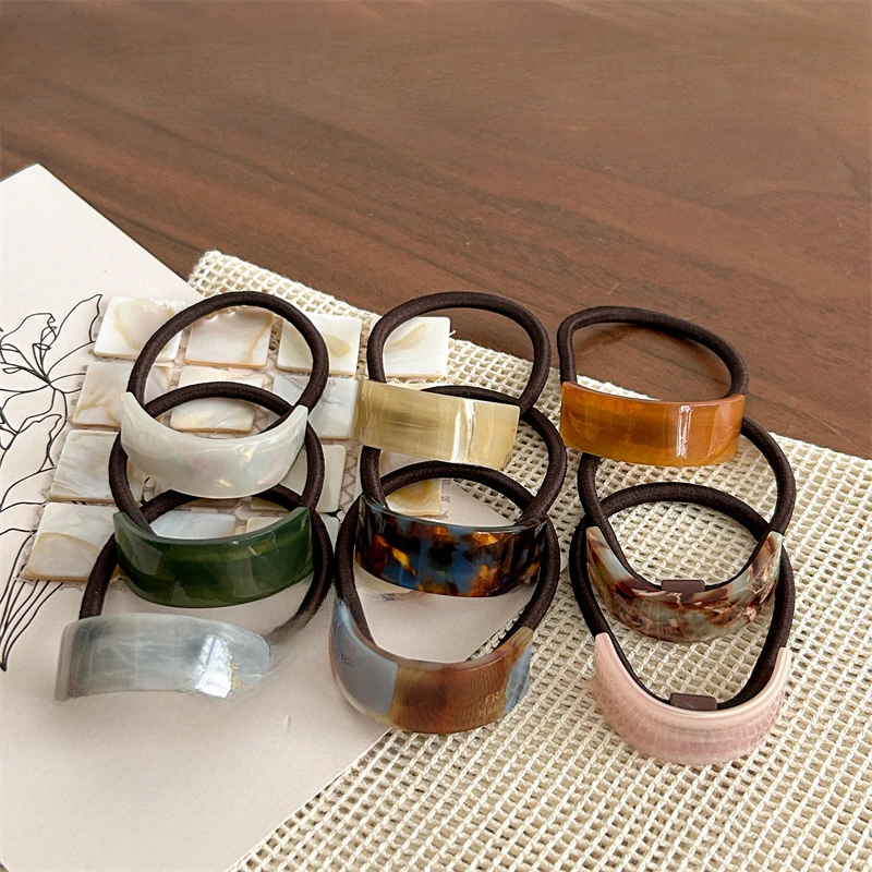Curved Acetate Hair Elastic