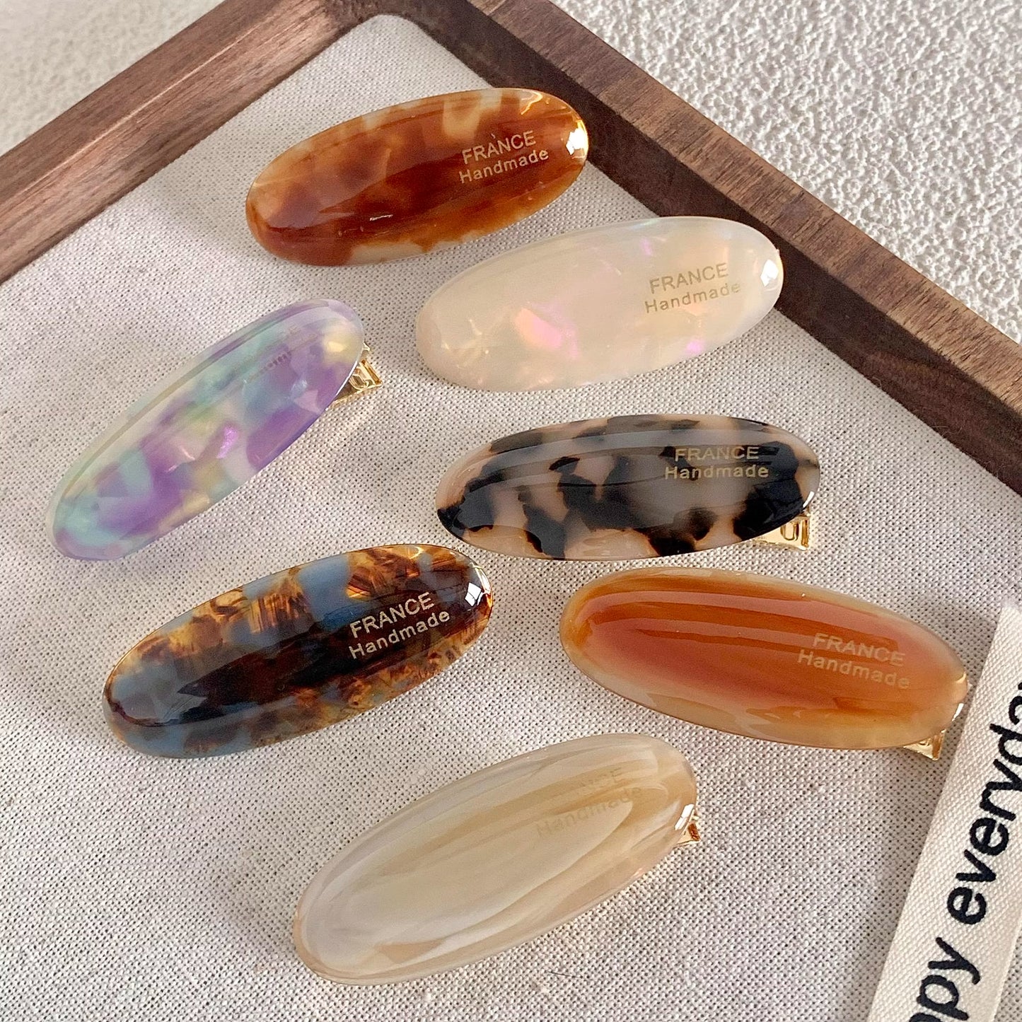 Vintage Marble Duckbill Clip