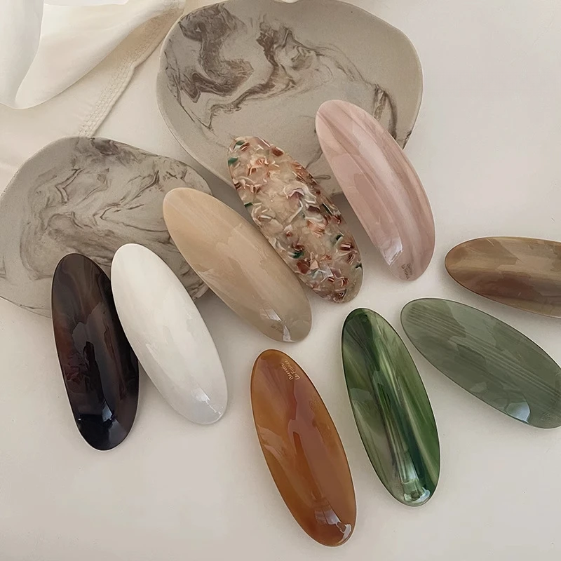 Marble Texture Duckbill Hair Clips