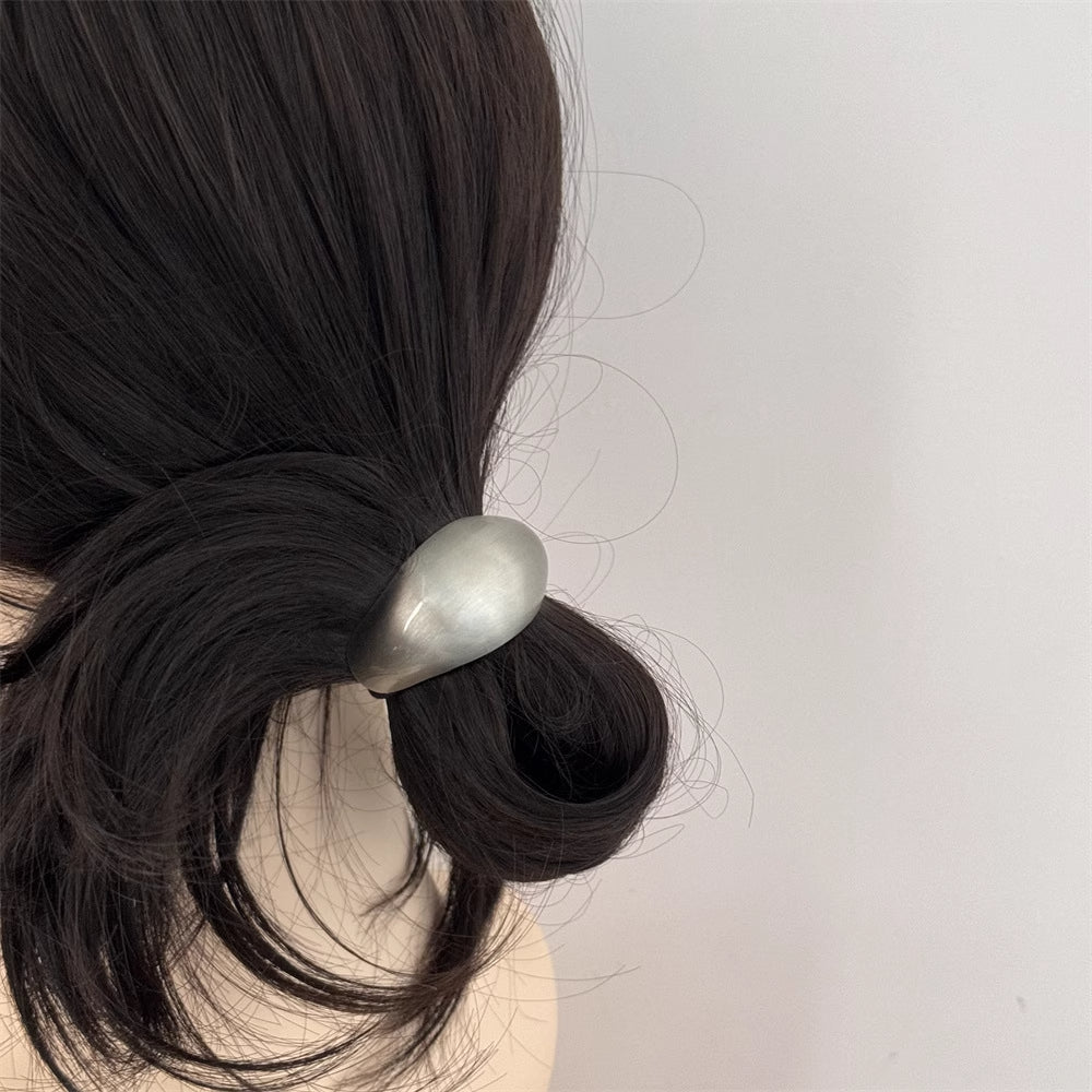 Metallic Irregular Oval Hair Tie