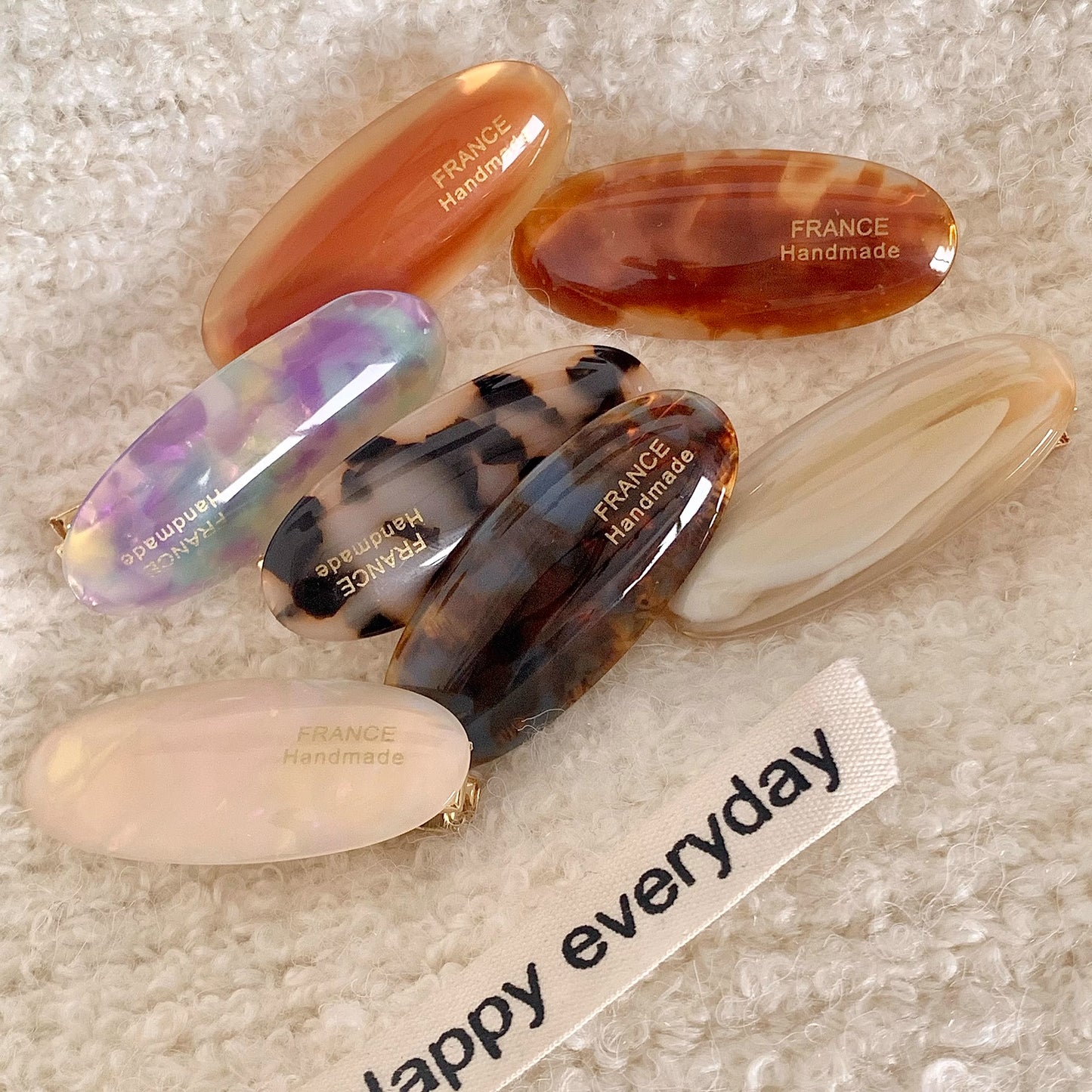 Vintage Marble Duckbill Clip