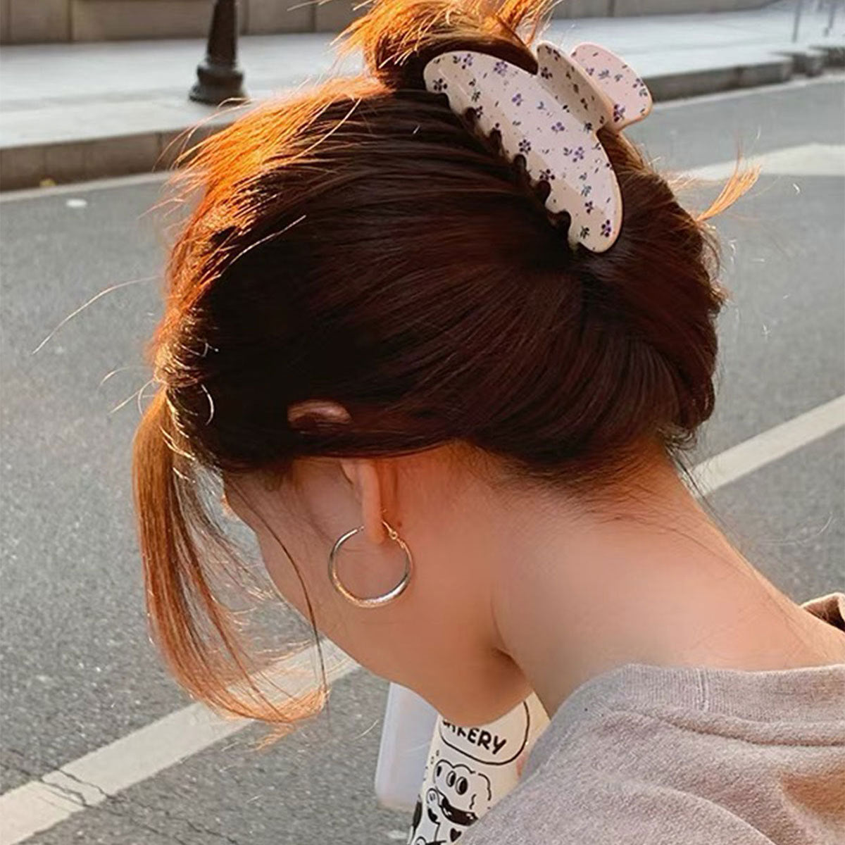 Spring Floral Hair Claw Clips