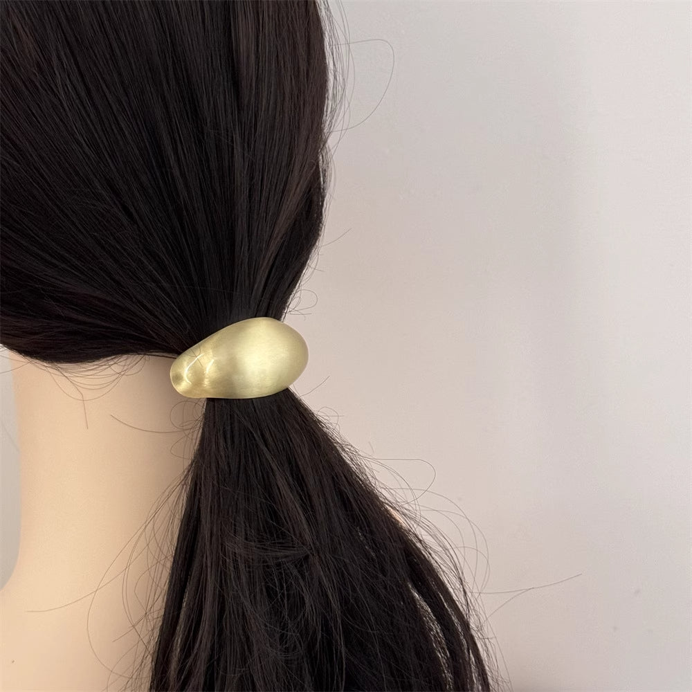 Metallic Irregular Oval Hair Tie