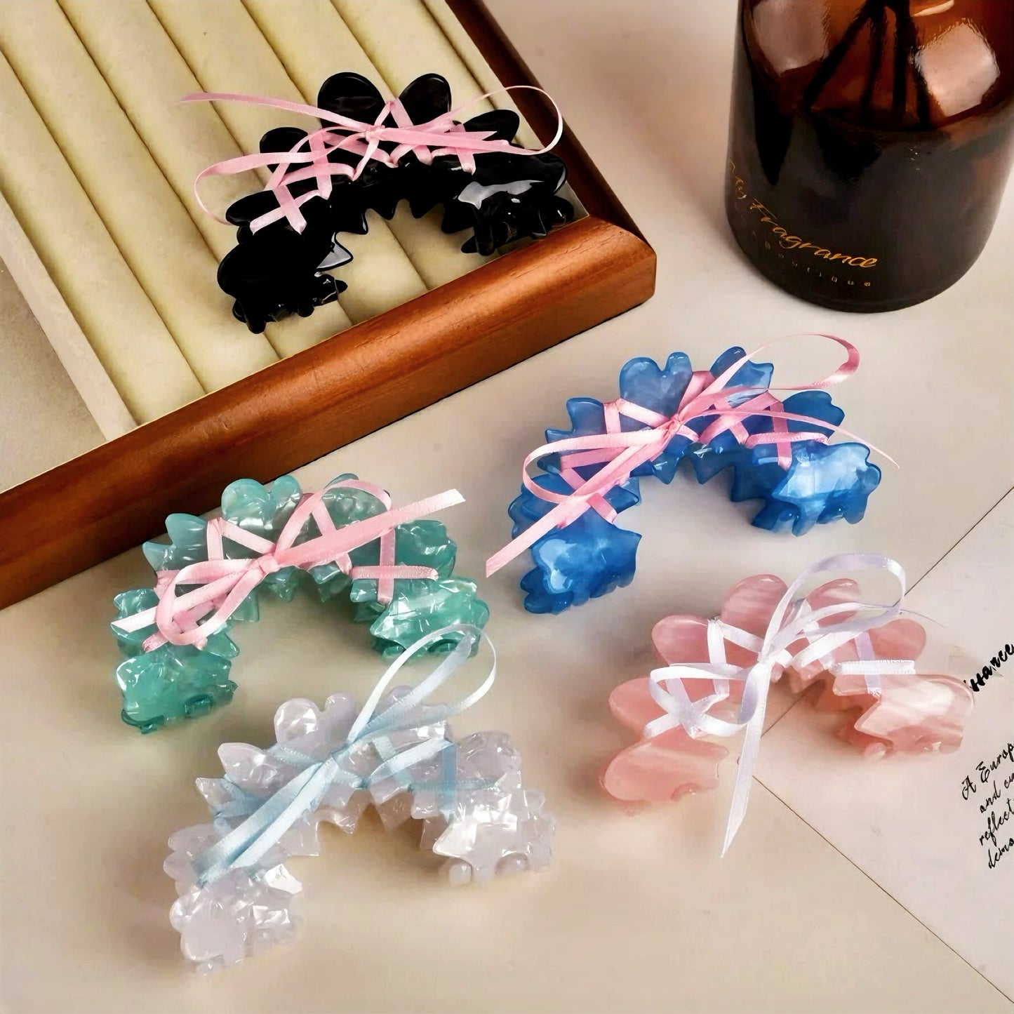 Ballet-Inspired Ribbon Tie Bow Hair Clip