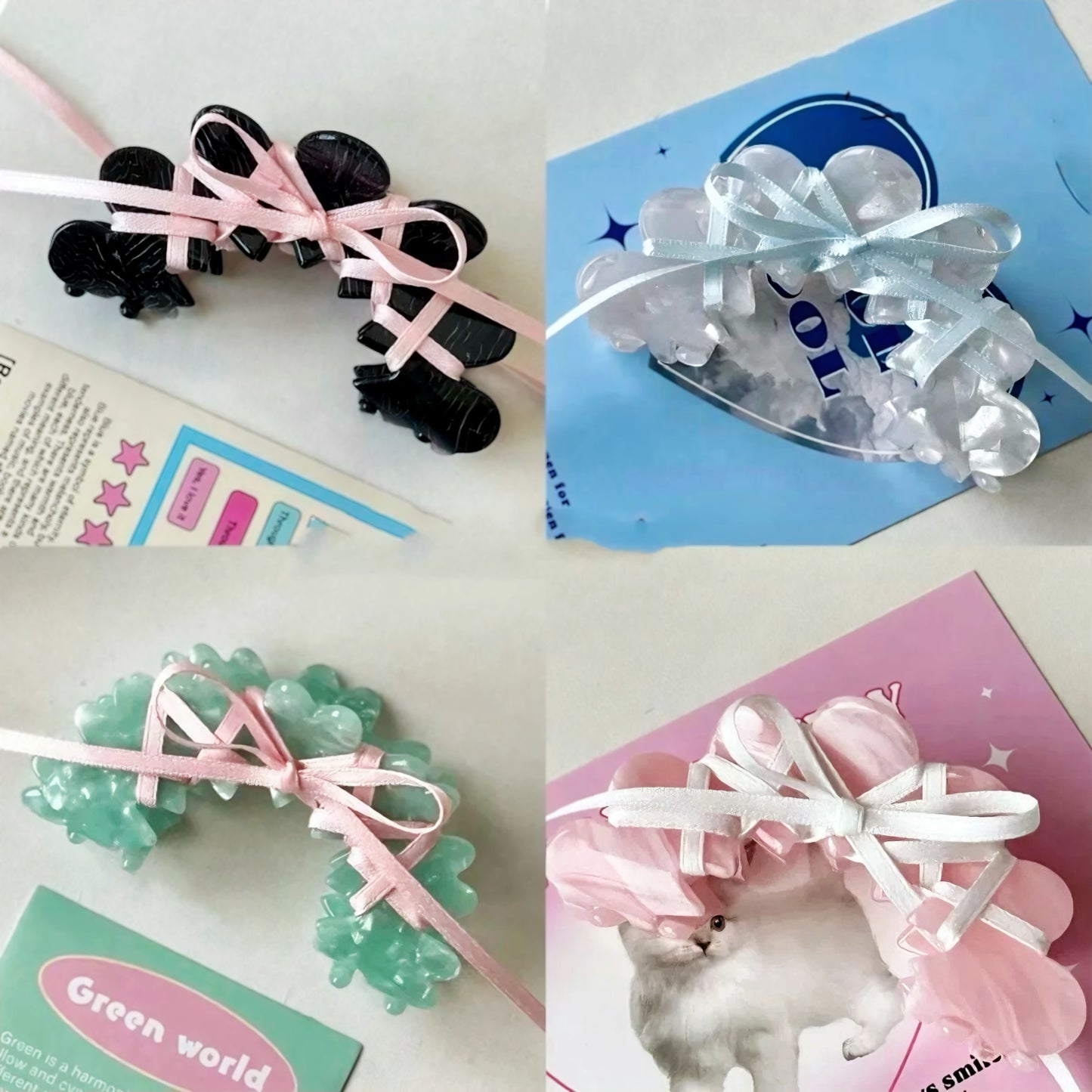Ballet-Inspired Ribbon Tie Bow Hair Clip
