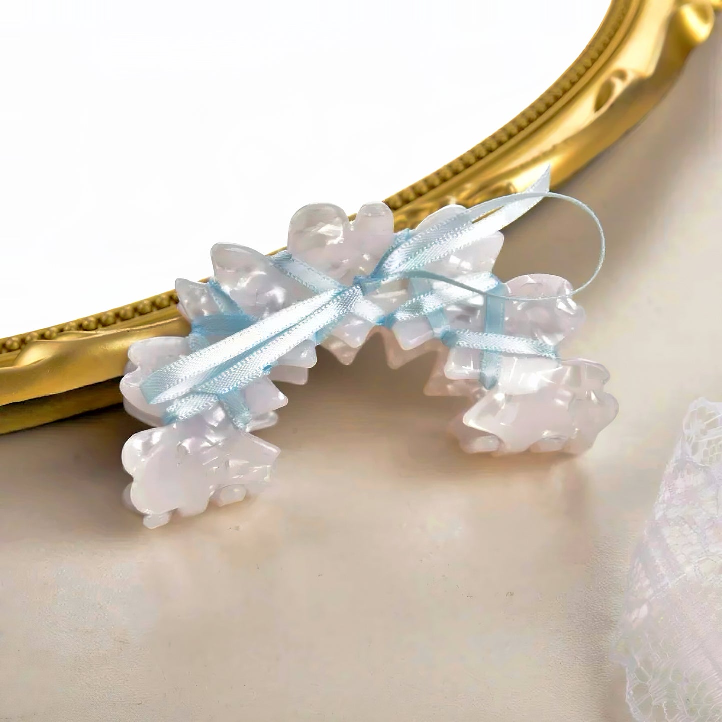Ballet-Inspired Ribbon Tie Bow Hair Clip