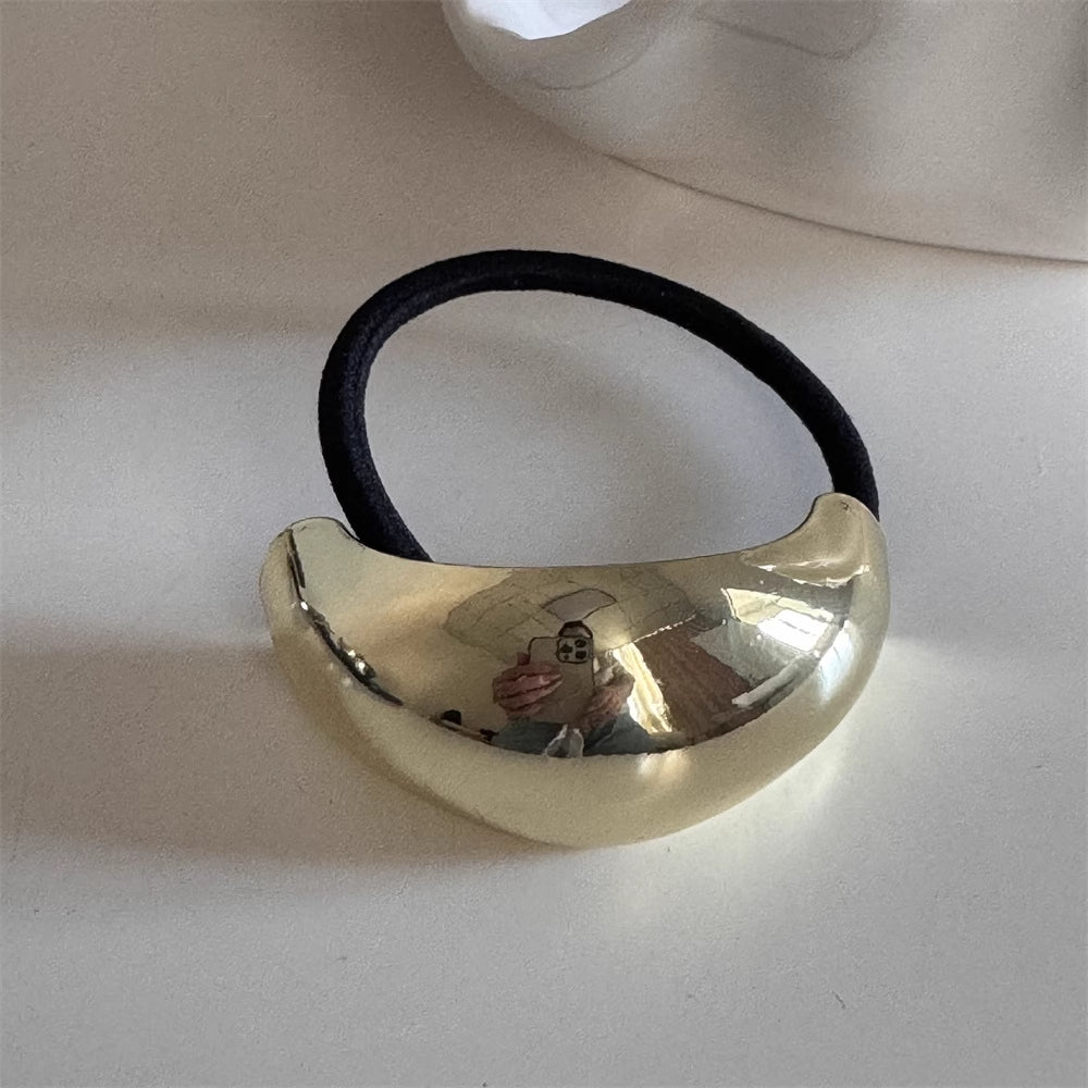 Metallic Irregular Oval Hair Tie