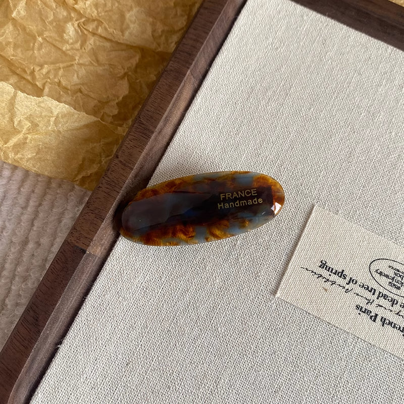 Vintage Marble Duckbill Clip