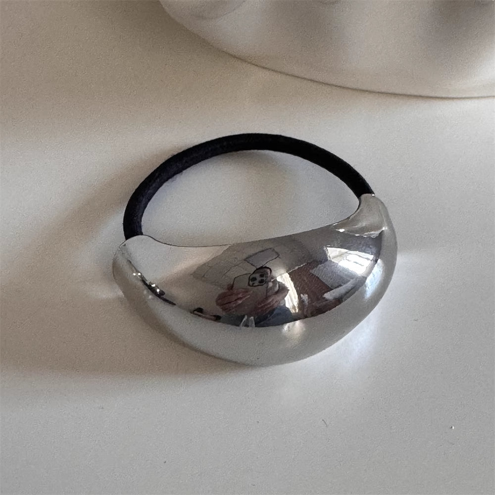 Metallic Irregular Oval Hair Tie