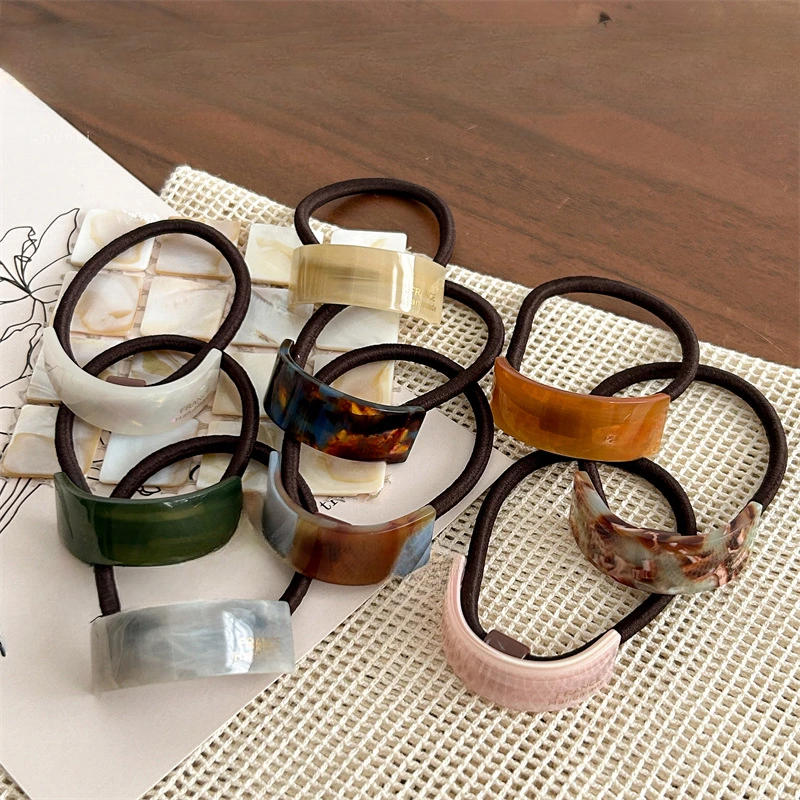 Curved Acetate Hair Elastic