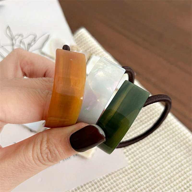 Curved Acetate Hair Elastic