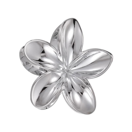 Metallic Flower Hair Claw Clip