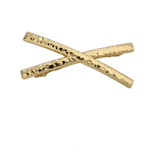 Textured X Barrette