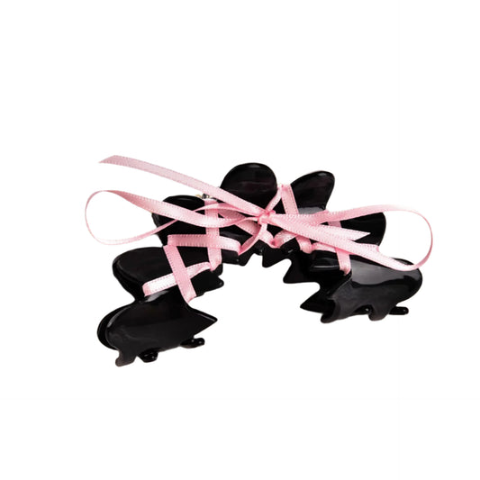 Ballet-Inspired Ribbon Tie Bow Hair Clip